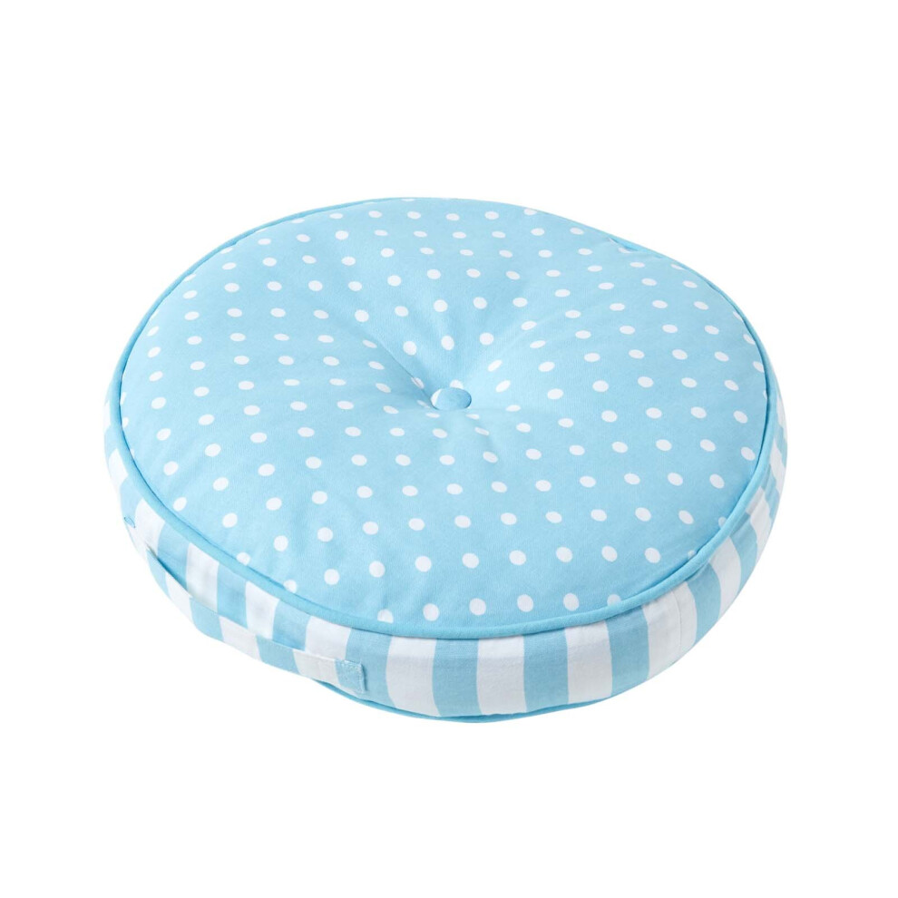 Polka Dots & Stripes Round Floor Cushion