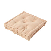 (40 x 40 cm, Beige) Cotton Plain Floor Cushion