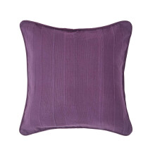 (60 x 60 cm, Purple) Cotton Rajput Ribbed Cushion Cover
