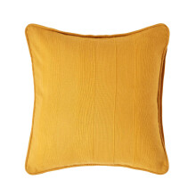 (60 x 60 cm, Mustard) Cotton Rajput Ribbed Cushion Cover