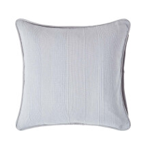(45 x 45 cm, Silver Grey) Cotton Rajput Ribbed Cushion Cover