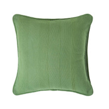 (45 x 45 cm, Olive) Cotton Rajput Ribbed Cushion Cover