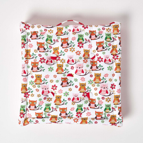 Homescapes (40 x 40 cm) Cotton Owl Floor Cushion 2