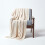 Homescapes (Natural, 130 x 170 cm) Cotton Cable Knit Throw 2