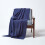 Homescapes (Navy, 150 x 200 cm) Cotton Cable Knit Throw 2