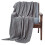 Homescapes (Grey, 150 x 200 cm) Cotton Cable Knit Throw 1