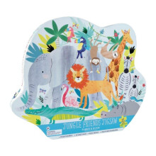 Floss & Rock Jungle Friends Elephant Shaped 40pc Kids Jigsaw Puzzle