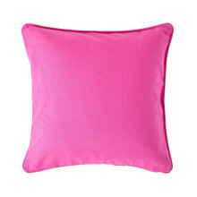 (60 x 60 cm, Cerise) Homescapes Cotton Plain Cushion Cover