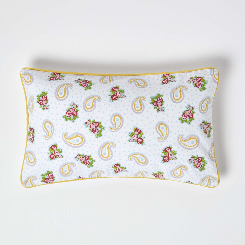 (30 x 50 cm) Cotton Paisley and Dots Cushion Cover