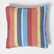 (45 x 45 cm) Cotton Multi Coloured Stripe Cushion Cover
