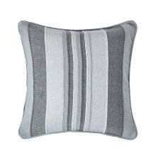 (45 x 45 cm, Grey) Morocco Striped Cotton Cushion Cover