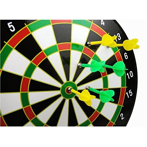 Magnetic Beginner's Dart Board Dartboard, Complete Set With 6 Darts 1