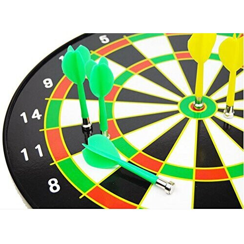 Magnetic Beginner's Dart Board Dartboard, Complete Set With 6 Darts 2