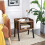 Mahogany Side Table Nightstand End Table Unit with Storage Compartment 1