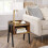 Mahogany Side Table Nightstand End Table Unit with Storage Compartment 2