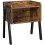 Mahogany Side Table Nightstand End Table Unit with Storage Compartment 5
