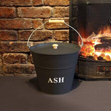 intage Style 12 Litre Coal Fire Bucket, Dark Grey with Lid