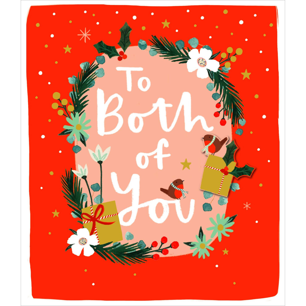 Xmas Wreath To Both Of You Special Christmas Greeting Card Special Xmas Cards