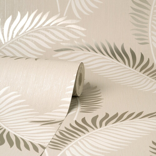 Fine Decor Fine Decor Cascade Leaf Cream Gold Wallpaper FD42838 1