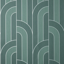 Fine Decor Cascade Arch Emerald Silver Wallpaper FD42842