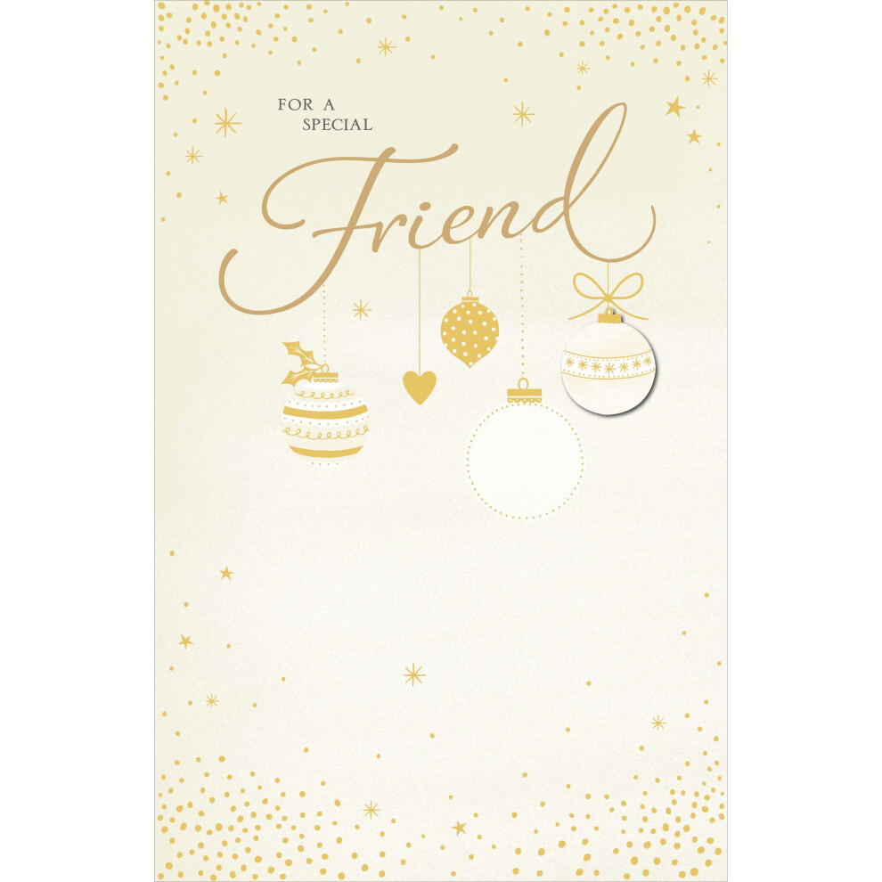 For A Special Friend Traditional Embellished Christmas Card Special Xmas Cards