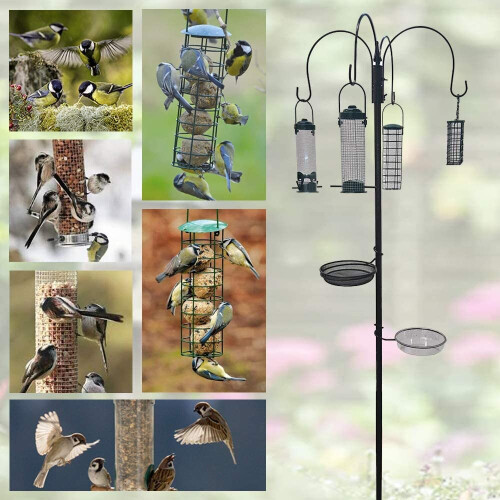 Garden Wild Bird Feeder Feeding Station with Water Bath Table 2