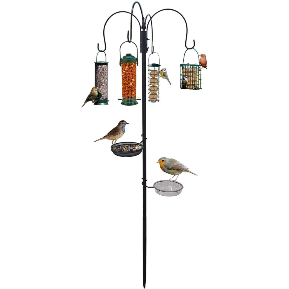 Garden Wild Bird Feeder Feeding Station with Water Bath Table