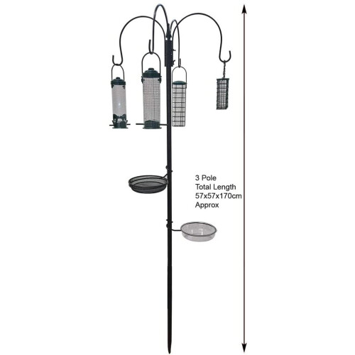 Garden Wild Bird Feeder Feeding Station with Water Bath Table 1
