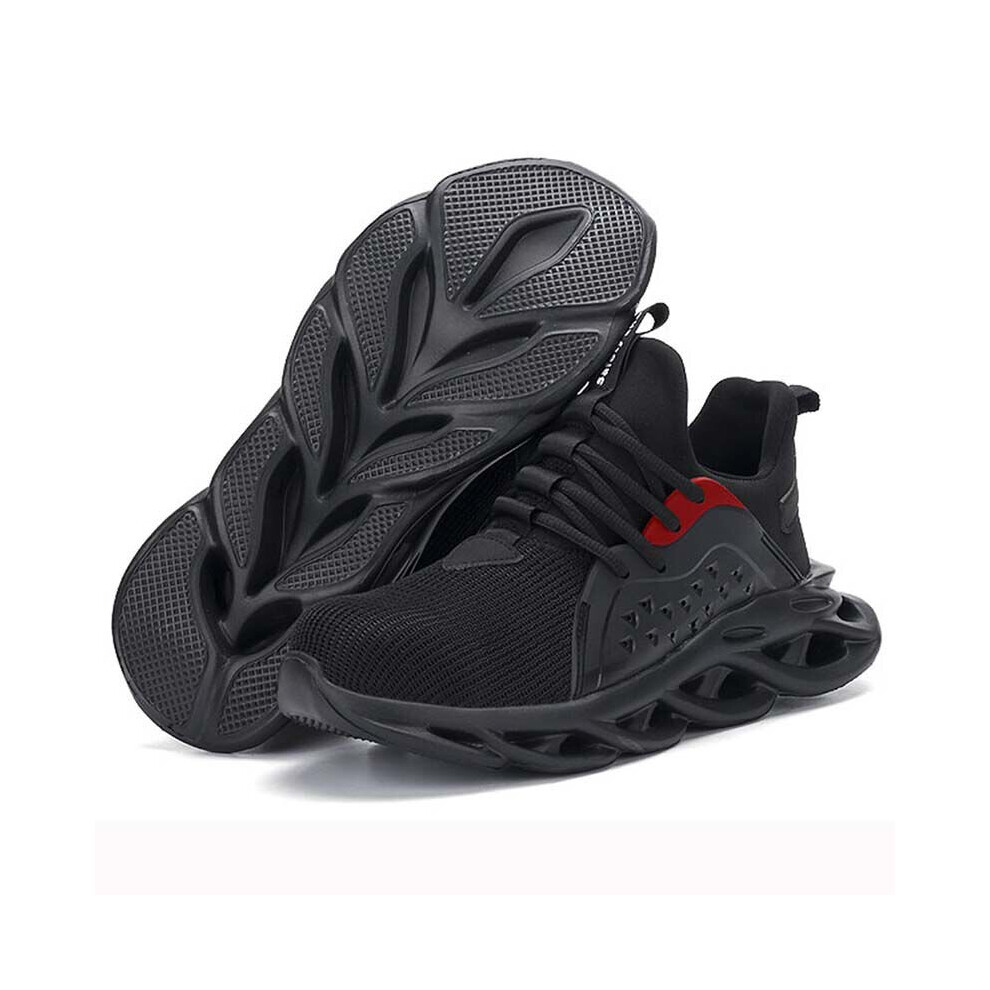 (Black, EU40) Mens Safety Shoes Lightweight Sports Trainers Women Work Steel Toe Cap Boots