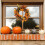 Living And Home 45CM Halloween Fall Pumpkin Wreath Autumn Maple Leaf Garland With LED Light 4