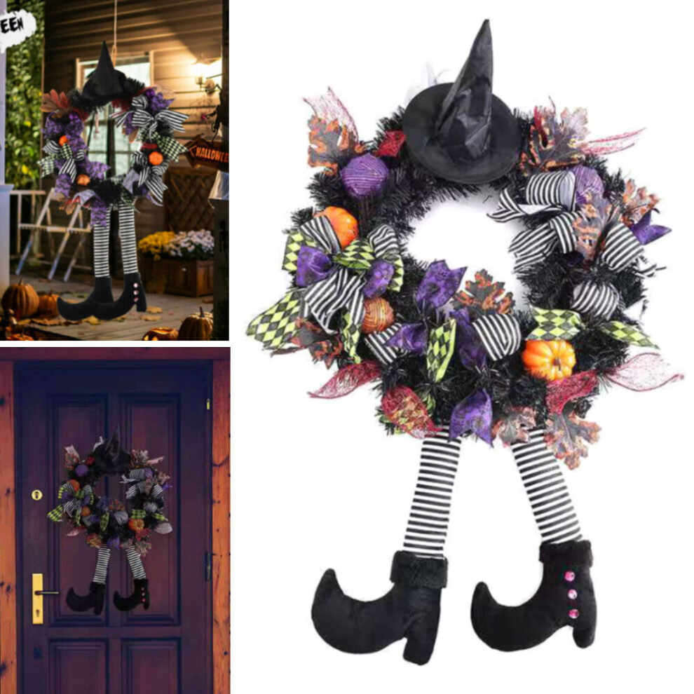 Halloween Wreath Door Hanging Pumpkin Wreath For Home Decor