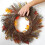 Living And Home 45CM Halloween Fall Pumpkin Wreath Autumn Maple Leaf Garland With LED Light 3