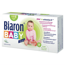 Biaron Baby 6m+ DHA i witamina D3, 30 kapsułek twist-off – suplement dla dzieci 6m+ i dorosłych