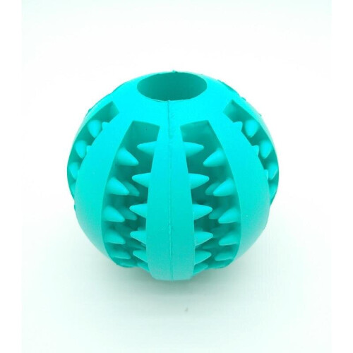 (Blue, 5CM) Pet Dog Stretch Rubber Leaking Ball