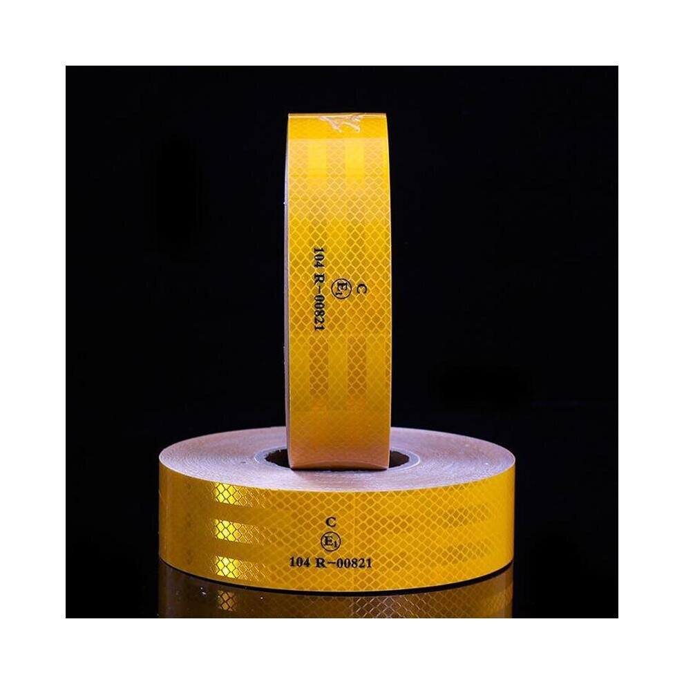 ( 5Cmx25m) Reflective Safety Conspicuity Car Campers Boats Trailer Reflectors Warning Tape Yellow 3503946487340