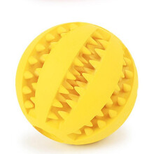 (Yellow, S Diameter 5CM) Toys For Dogs Rubber Dog Ball For Puppy Dog For Pet Puppies Large Dogs Tooth Cleaning Snack Ball Toy For Pet Products