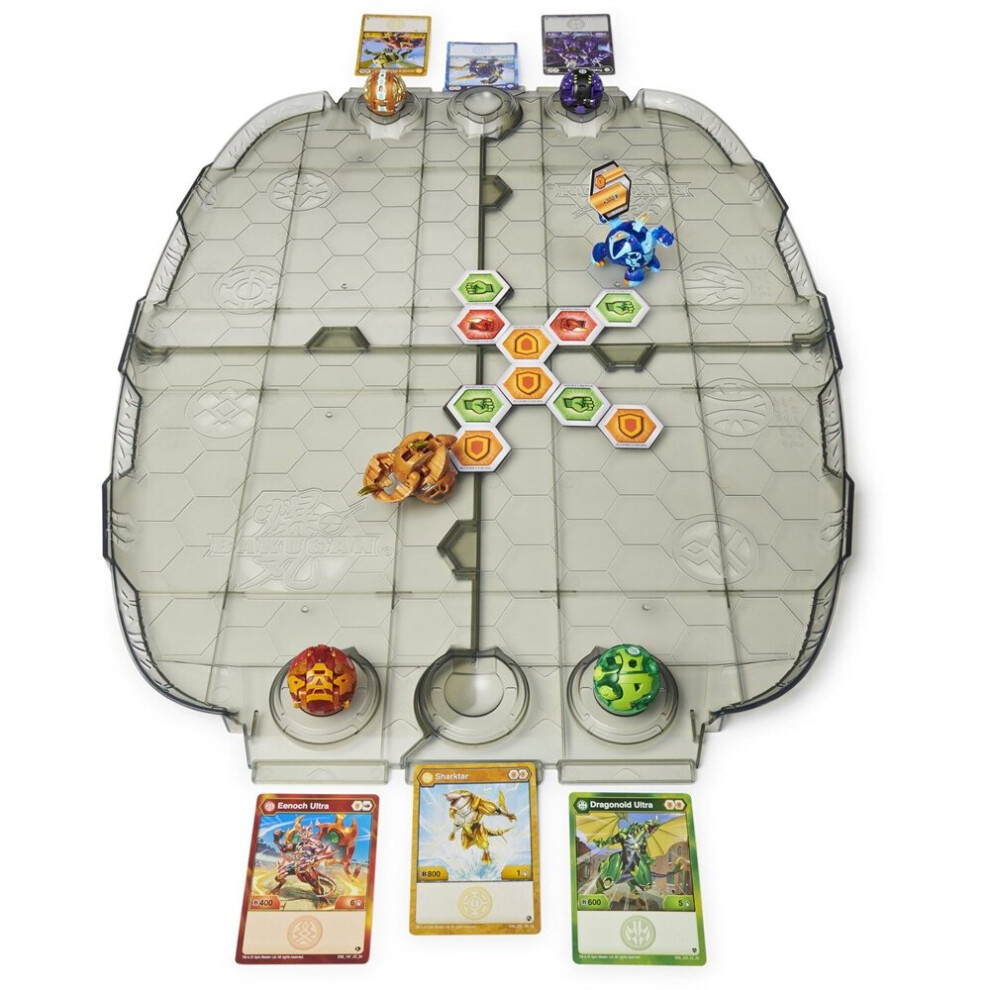 Spin Master Bakugan Battle Matrix Deluxe Game Board with Exclusive Gold Sharktar Bakugan Multicolour