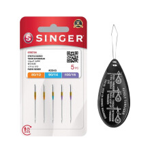 Singer Stretch Ball Point 2045 Sewing Machine Needles, Assorted 80-100
