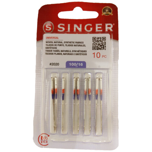 Singer Singer Universal 2020 Sewing Machine Needles Packet of 10, Size 100/16 1