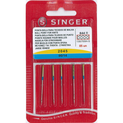 Singer Singer Ball Point Stretch 2045 Sewing Machine Needles (5), Size 90/14 1