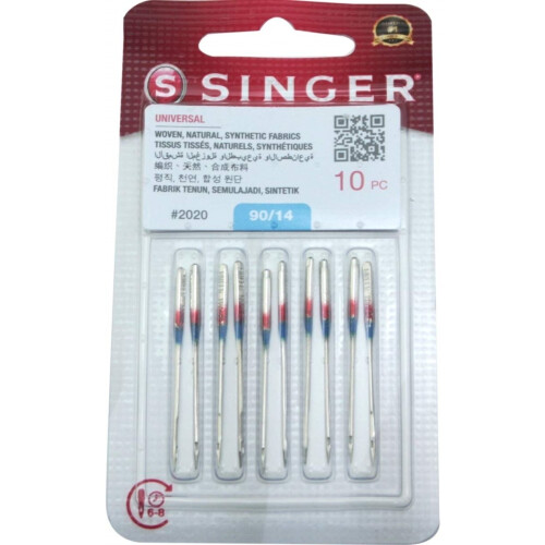 Singer Singer Universal 2020 Sewing Machine Needles, Packet of 10, Size 90/14 1