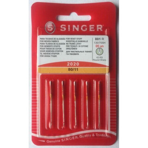 Singer Singer Universal 2020 Sewing Machine Needles Size 80/11, Inc. Threader 2
