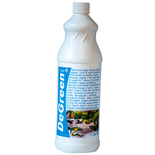 (1L (Makes 10L solution)	) Hydra DeGreen - Remove Algae, moss, green fungus