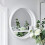 White Wooden Shelf Floating Wall Mirror Display Unit Round Porthole 1