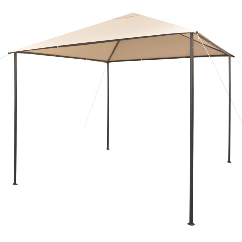 Garden Furniture Set Gazebo Pavilion Tent Canopy 3x3 m Steel Beige