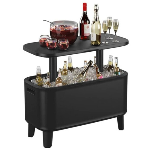 Keter Table Cooler Anthracite Garden Beach Picnic Table Ice Bucket