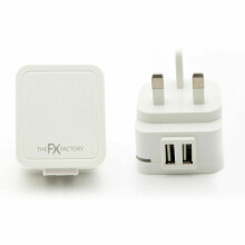 FX Powabud Mains 2 Port USB Or 3 Port USB Charger - White