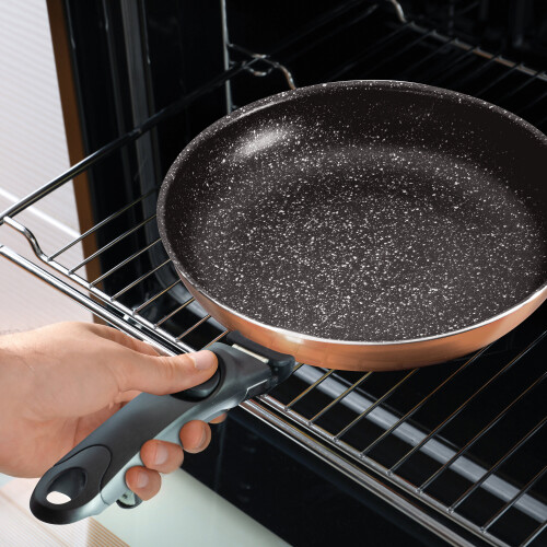 (Rose Gold) Berlinger Haus 12Pc Space Saving Cookware Set Pots Pans Induction Lids Handle 2