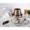 (Rose Gold) Berlinger Haus 12Pc Space Saving Cookware Set Pots Pans Induction Lids Handle 5