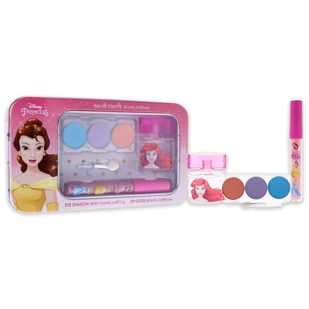 Disney Disney Princess - 6 Pc Gift Set 0.34z EDT Spray, 3x0.04oz Eye Shadow, 0.09oz Lip Gloss, Brush